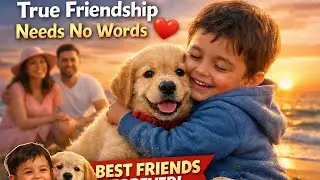 Pure Love! 👶🐾 Cute Baby and Puppy Family Beach Adventure (Realistic)
