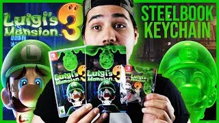 Luigis Mansion 3 Unboxing Steelbook and Polterpup Keychain They glow in the dark!