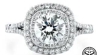 The Polaris Double Halo Engagement Ring