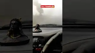 #14 ZERO Visibility on Road😱🌫️ #shorts #viralshorts #trending #fog #driving #winter