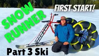 First Start Coleman Mini Bike Mod CT200U Snow Trike DIY Build Part 3 Front Ski