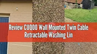 Review CUQOO Wall Mounted Twin Cable Retractable Washing Line - 30m Long Extendable Pull Out Clothes