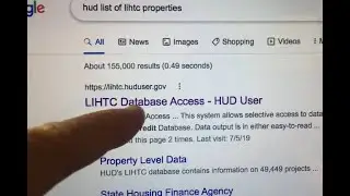 How To Find LIHTC Properties Using The HUD Database