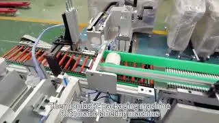 Thermoplastic packaging machine with  automatic labeling machine