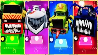 coffin dance - Mack Truck Eater vs Tow Truck Eater vs Tokyo Car Eater vs Crazy Car Eater | Tiles HOP