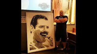 Screw Art - Freddie Mercury in screws