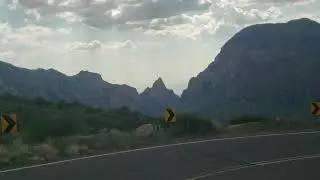 Road from Chisos Junction to Chisos Basin