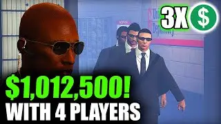 The Union Depository Heist $1,012,500 In 1 Mission!, With 4 Players *only host get the 1 million*