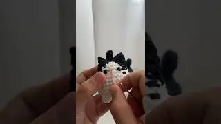 How to stitch pink nose of happy crochet cat🤩✨