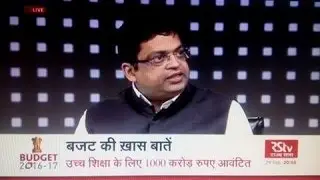 Debate on RSTV on Union Budget 2016-17 with Gopal Krishna Agarwal
