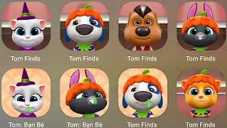 My Talking Tom Finds NEW UPDATE HALLOWEN The family's new pumpkin costumes Tom😚