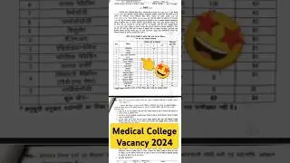 MP Medical College Vacancy 2024 | MP Medical Bharti | Medical College Department Vacancy #mp #jobs