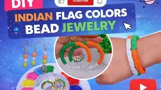 DIY Indian Flag Color Bead Jewelry #trending #viral #ytshort #artandcraft #handmade #jewellerydesign
