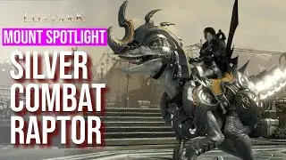 Silver Combat Raptor Mount Spotlight - Lost Ark (4K gameplay)