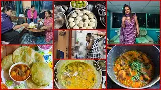 সবাইকে মটরশুঁটির কচুরী আর আলুর দম বানিয়ে খাওয়ালাম😍❤️ #banglavlog #mouvlogs 