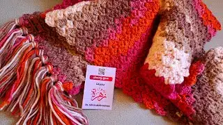 سكارف كروشيه للمبتدئين | Easy Crochet Scarf Tutorial @AlzahraaSa.Crochet-v1q 