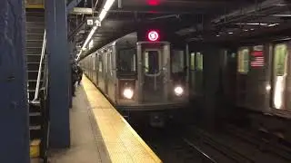 (5) train via 7th Avenue arrives at Chambers Street