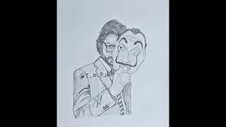 How To Draw Money Heist Professor #moneyheist #art