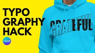 How to Create Overlapping Text Effect in Canva Typography Trick
