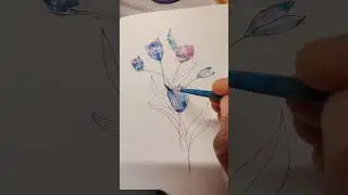 The silent artwork. Flowers and what else. #painting #creativecreation #selfexpression #art#drawing 