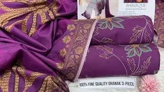 Nice dress design,Winter 2025 print collection BAROQUE Premium dhanak Vol 4006, Fabric Airjet dhanak
