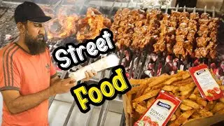 PAKISTAN STREET FOOD COMPILATION | CHICKEN TIKKA - CRISPY ROLL-FRIES AT PAKISTAN KARACHI STREET FOOD