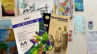 Unboxing Best Sketchbooks for Beginners & Artists | A4 Acrylic Pad & Sketchbook Review