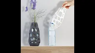 3D Printable STL | Mesh Vase Design to Convert Pet Bottles into Artistic Decoration