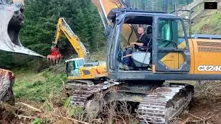 4 Maschinen auf einer Fläche ☆ Cat 323F ☆ LH 924 ☆ Case 240D ☆