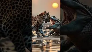 &ldquo;Who Wins? Leopard Takes on a Crocodile&rdquo;  #animalstories #animals #wildliferescue #wildlife  #asmr
