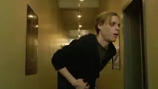 The man diarrhea in the restroom toilet