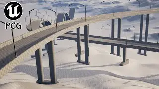 Unreal PCG |  Create Spline | Pillars under the viaduct  | 5.4