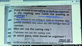 MOST IMP 1 SENTENCES OF CH-06 (S.P) THE MEETINGS OF THE COMPANY.(PART 2.)