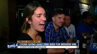 Downtown Milwaukee bars giving away free beer for Brewers win