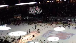 Hudson Elynuik Teddy Bear Toss Goal 2014
