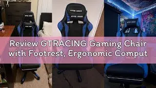 Review GTRACING Gaming Chair with Footrest, Ergonomic Computer Game Desk Chair, Reclining Game Chair