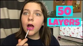 50 LAYERS OF LIQUID LIPSTICK CHALLENGE!!!