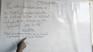 A closed cylinder and the volume. it is getting more interesting. watch and enjoy