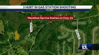 3 people shot at gas station in Calera