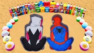 How to Make Spiderman Family with SpiderGwen, Spiderman, Fanta, Coca Cola vs Mentos & Popular Sodas