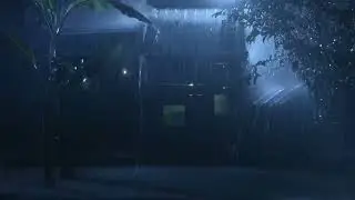 ASMR | Gentle Rooftop Rhythms: Midnight Rain for Swift Slumber |  Sleep Instantly with HEAVY RAIN