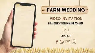 Personalized Farm Wedding Video Invitation - Love in The Beautifull Farm Wedding Invite