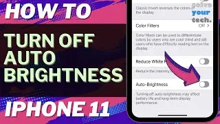 How to Turn Off Auto Brightness on iPhone 11