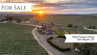 Paso Robles Vineyard Estate with Vacation Rental & Event History | Pleasant Valley Vineyard