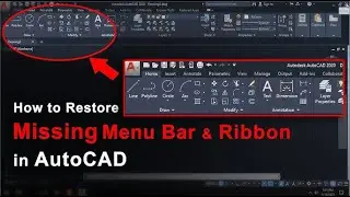 How to hide and show ribbon in AutoCAD II  Hide and show ribbon II AutoCAD Tutorial -08