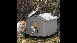 🏠❄️ Waterproof Stray Cat House &ndash; Warm Winter Shelter with Mat!