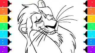 Coloring The Lion King Smiley Scar Coloring Pages |&nbsp;Markers