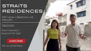 D15 Singapore Apartment / Straits Residences Corner 2 Bedroom unit /$860,000
