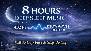 8 Hours Deep Sleep Music 432Hz Delta Waves Fall Asleep Fast