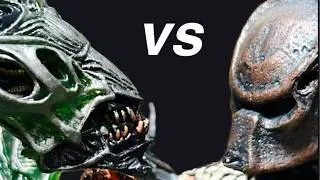 【AVP】 MANTIS ALIEN VS CITY HUNTER PREDATOR  【STOP MOTION＆AI】